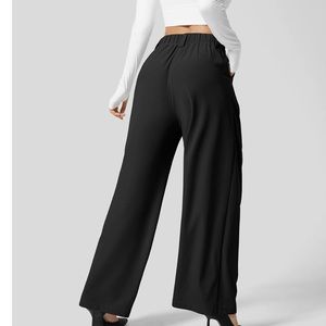 Halara High Waisted Plicated Side Pocket Wide & Leg Waffle Casual Pants BUNDLE